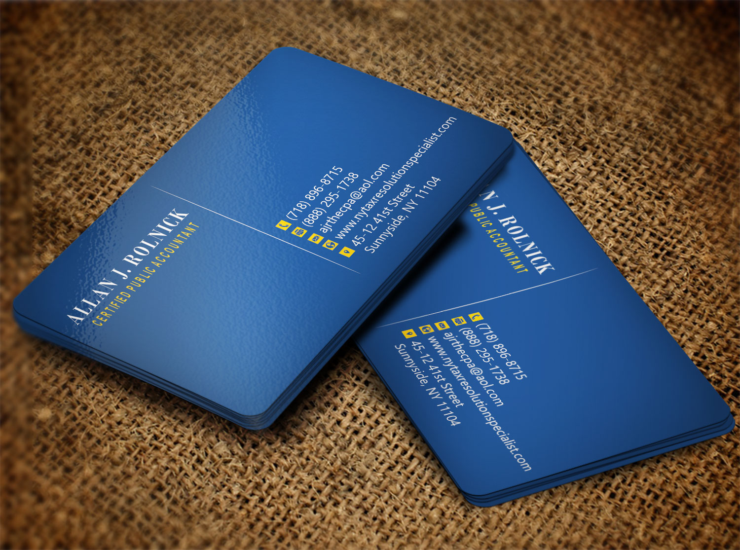 Business Card Design by Lanka Ama for Allan J Rolnick, CPA | Design #9264650