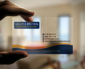 Business Card Design by Lanka Ama for Allan J Rolnick, CPA | Design: #9264656