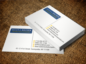 Business Card Design by Lanka Ama for Allan J Rolnick, CPA | Design: #9264660