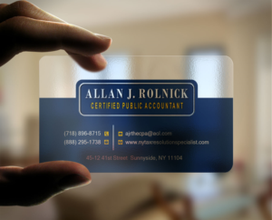 Business Card Design by Lanka Ama for Allan J Rolnick, CPA | Design: #9265116
