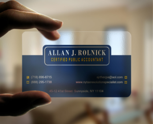 Business Card Design by Lanka Ama for Allan J Rolnick, CPA | Design: #9265117