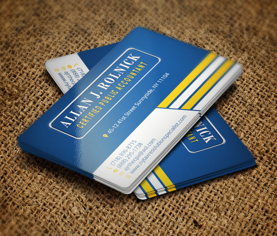 Business Card Design by Verified artistry (Design garden) for Allan J Rolnick, CPA | Design #9273820