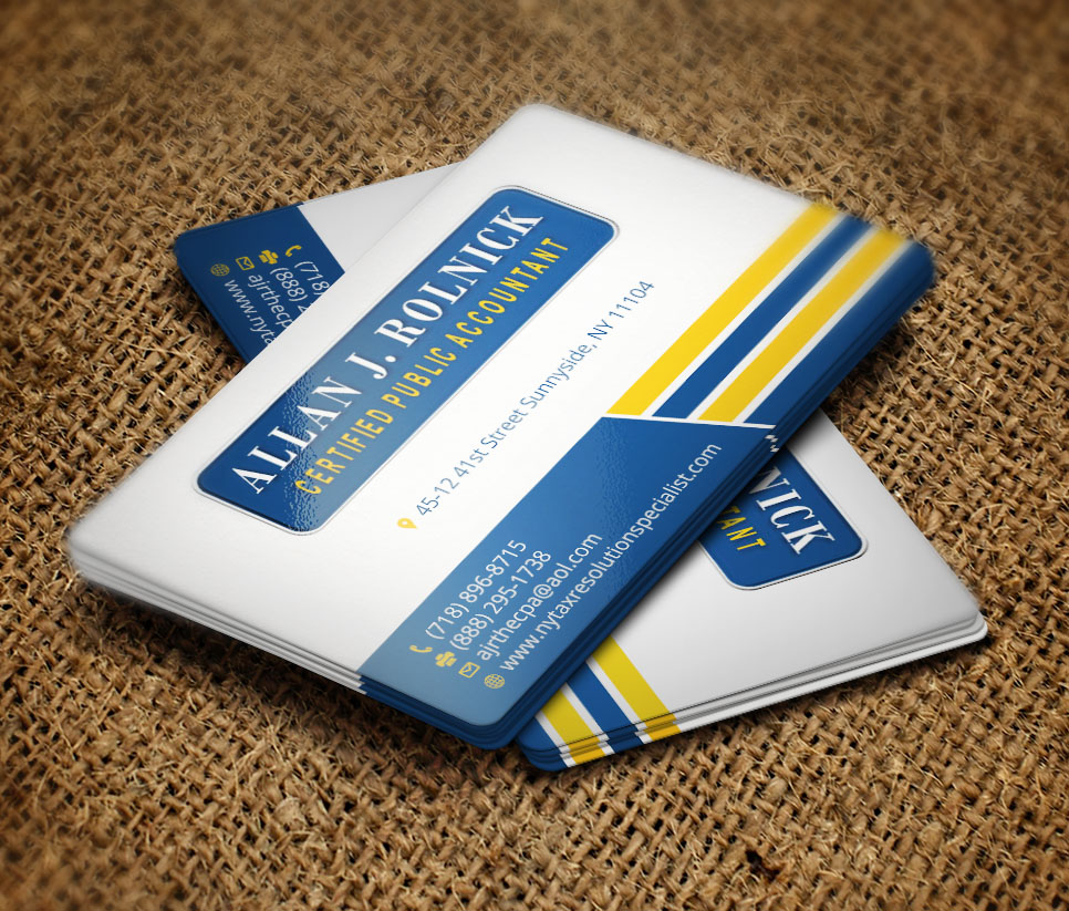 Business Card Design by Verified artistry (Design garden) for Allan J Rolnick, CPA | Design #9273821
