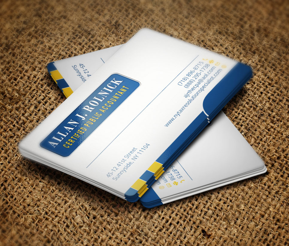 Business Card Design by Verified artistry (Design garden) for Allan J Rolnick, CPA | Design #9273826