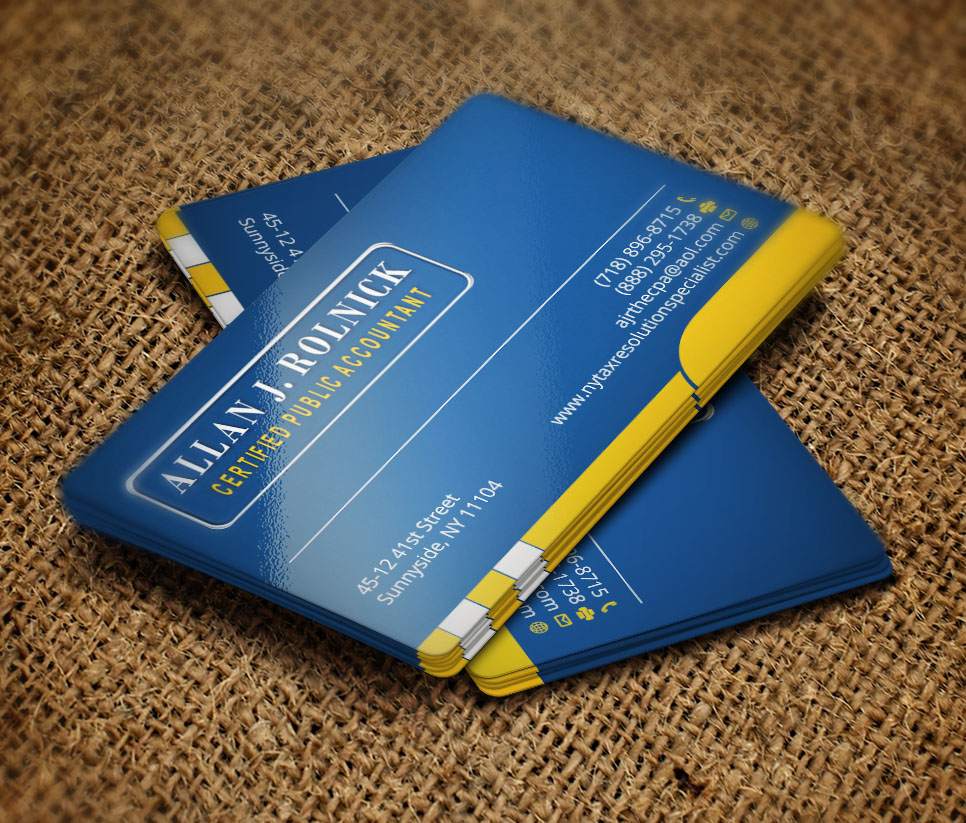 Diseño de Tarjeta de Presentación por Verified artistry (Design garden) para Allan J Rolnick, CPA | Diseño #9273827