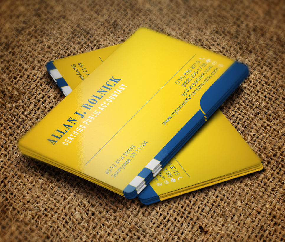 Business Card Design by Verified artistry (Design garden) for Allan J Rolnick, CPA | Design #9273829