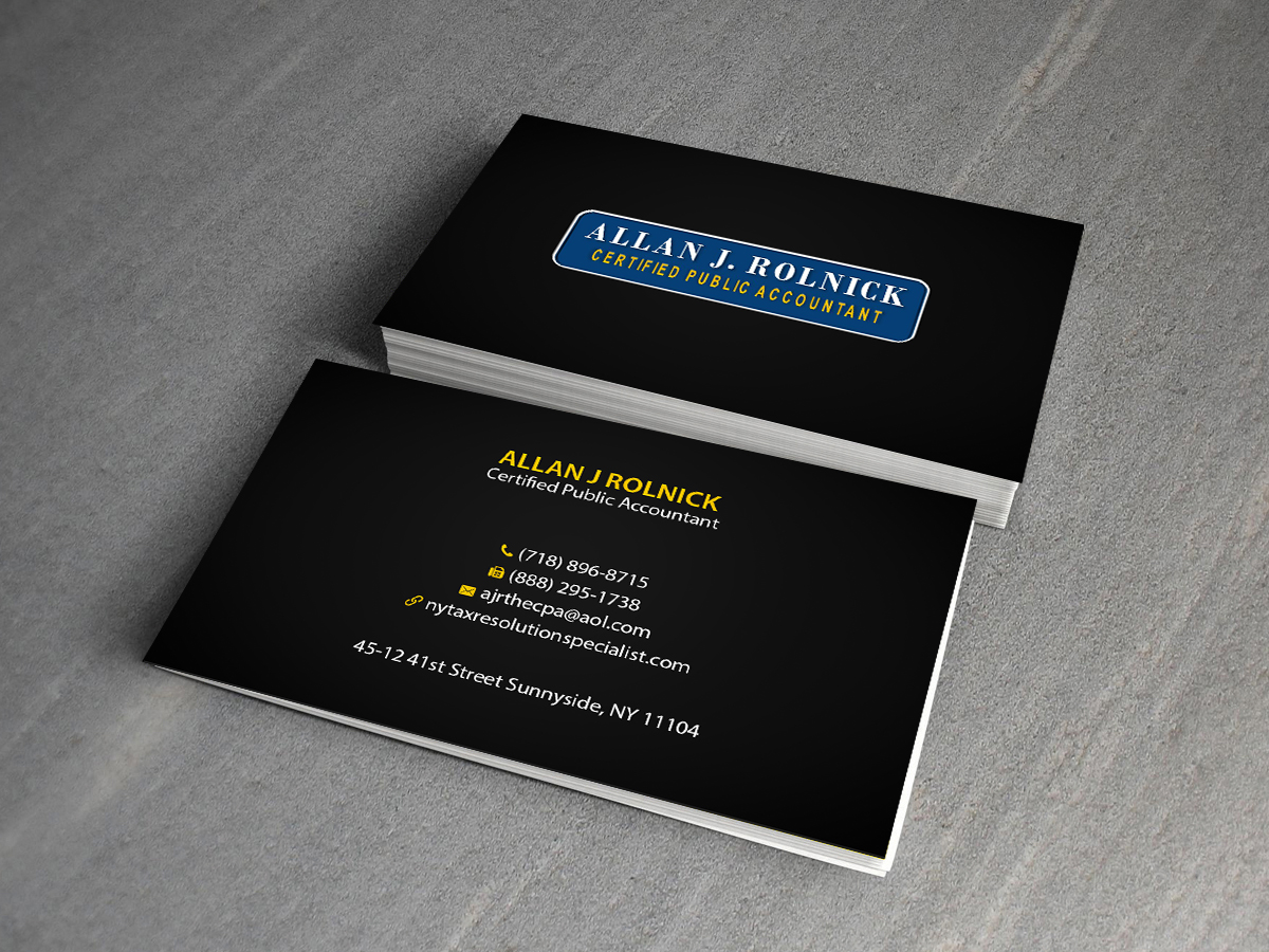 Visitenkarten-Design von Creations Box 2015 für Allan J Rolnick, CPA | Design #9269273