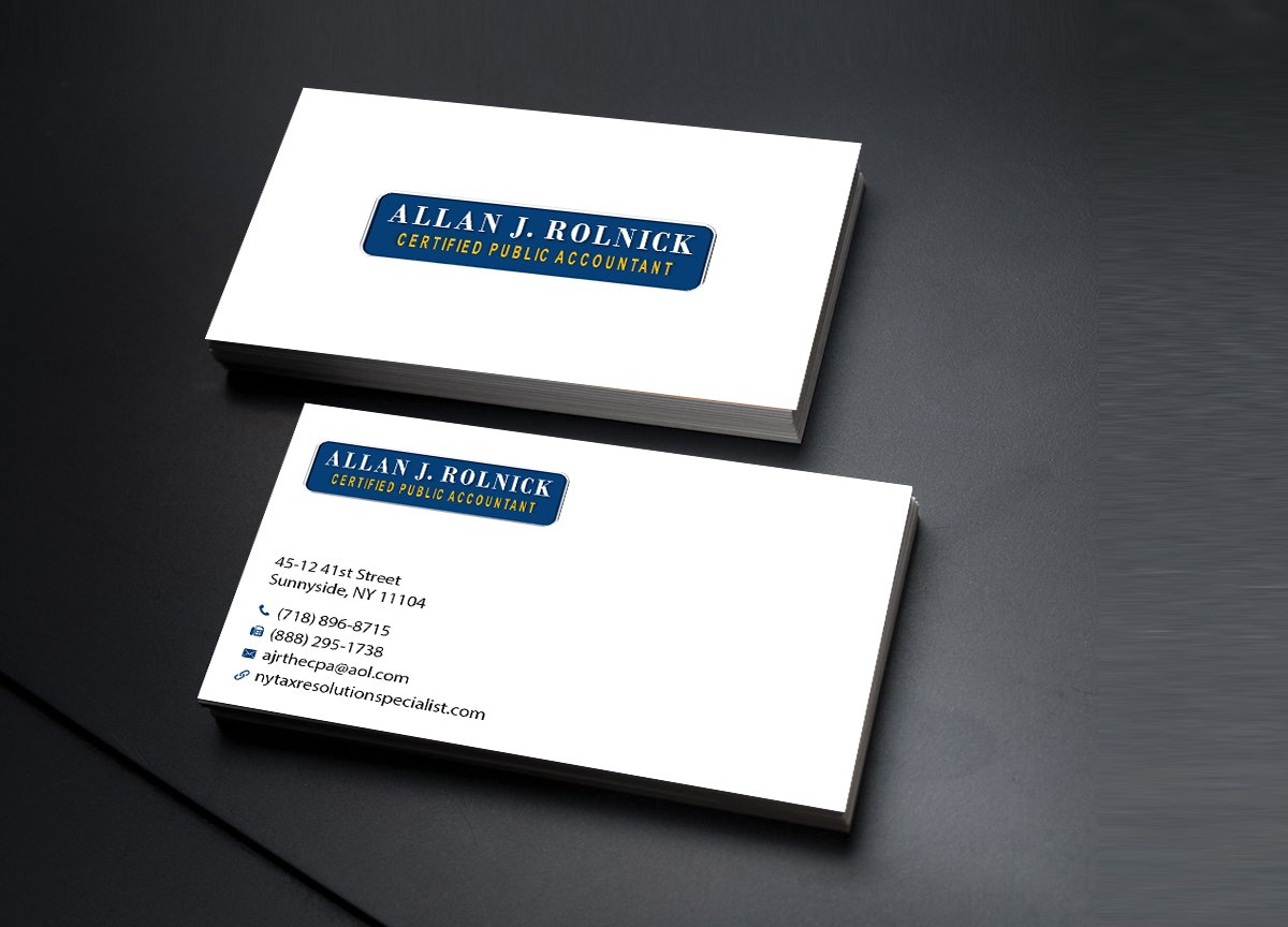 Business Card Design by Creations Box 2015 for Allan J Rolnick, CPA | Design #9269287