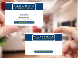Business Card Design by Creations Box 2015 for Allan J Rolnick, CPA | Design: #9269295