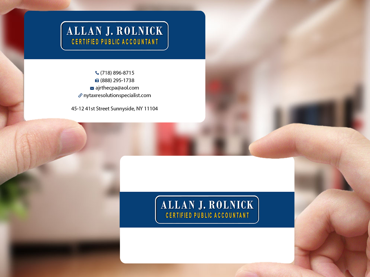 Business Card Design by Creations Box 2015 for Allan J Rolnick, CPA | Design #9269296
