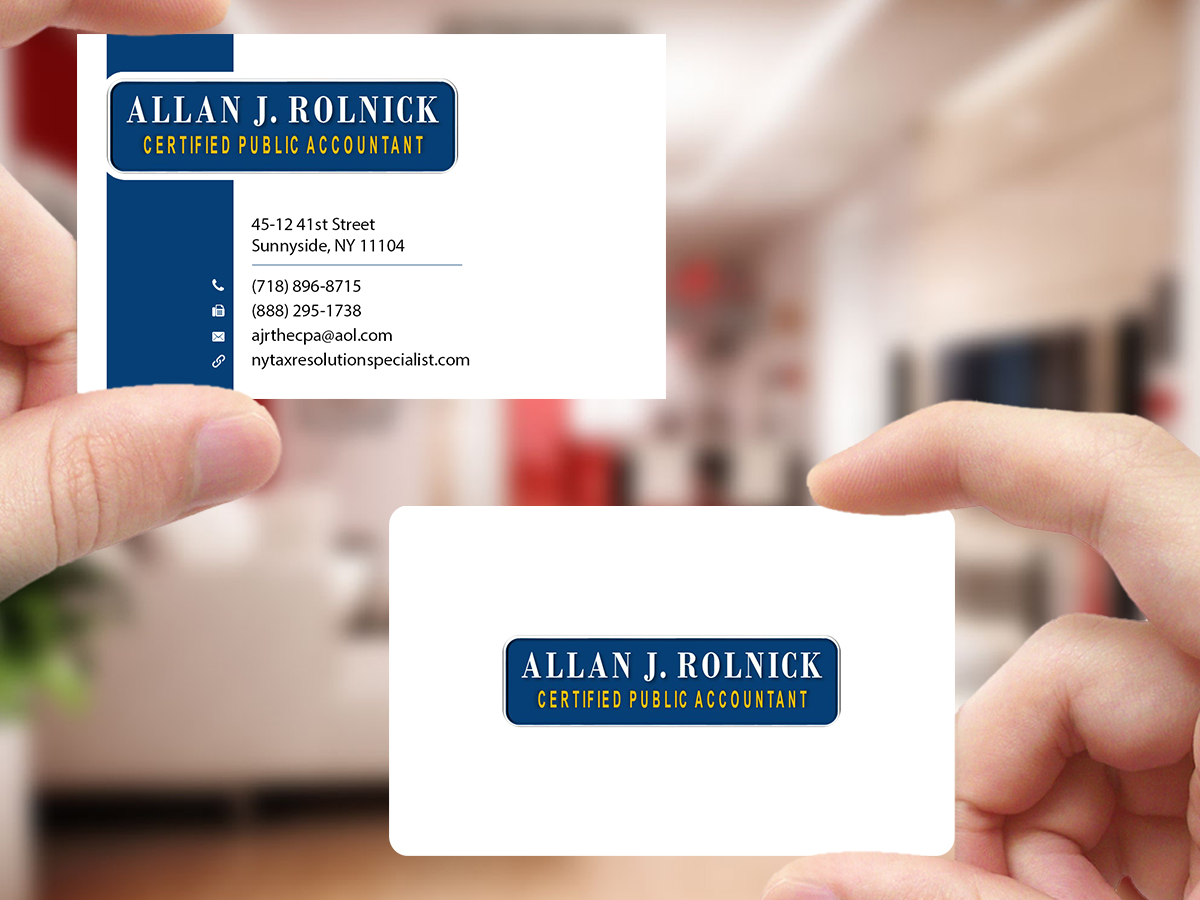 Business Card Design by Creations Box 2015 for Allan J Rolnick, CPA | Design #9269297