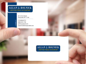 Business Card Design by Creations Box 2015 for Allan J Rolnick, CPA | Design: #9269297