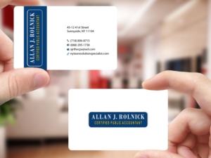 Business Card Design by Creations Box 2015 for Allan J Rolnick, CPA | Design: #9269299
