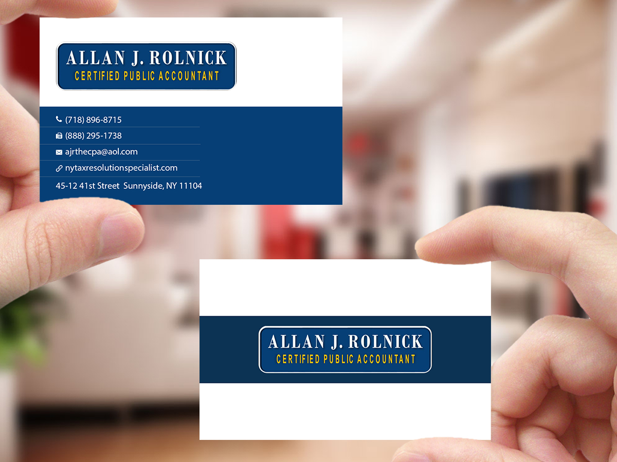 Business Card Design by Creations Box 2015 for Allan J Rolnick, CPA | Design #9269301