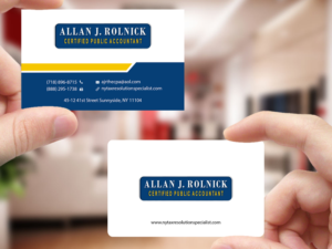 Business Card Design by Creations Box 2015 for Allan J Rolnick, CPA | Design: #9269302