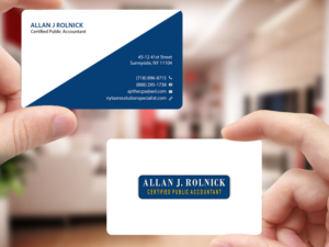 Business Card Design by Creations Box 2015 for Allan J Rolnick, CPA | Design: #9269303