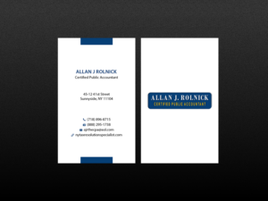 Business Card Design by Creations Box 2015 for Allan J Rolnick, CPA | Design: #9269312