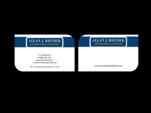 Business Card Design by Creations Box 2015 for Allan J Rolnick, CPA | Design: #9269314