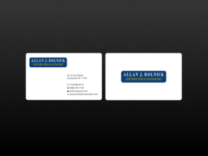 Business Card Design by Creations Box 2015 for Allan J Rolnick, CPA | Design: #9269317