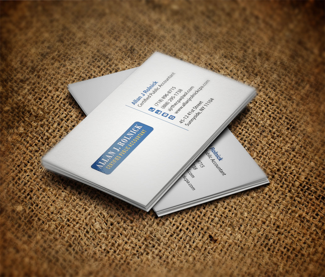 Business Card Design by zillurrahman800 for Allan J Rolnick, CPA | Design #9261864