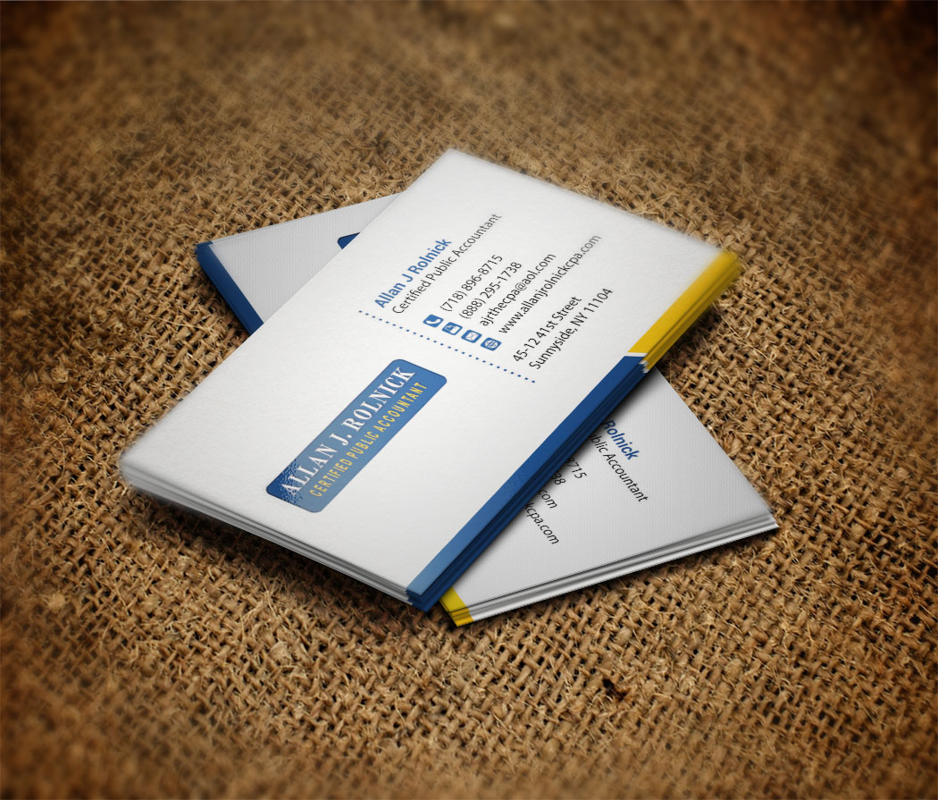 Business Card Design by zillurrahman800 for Allan J Rolnick, CPA | Design #9261866