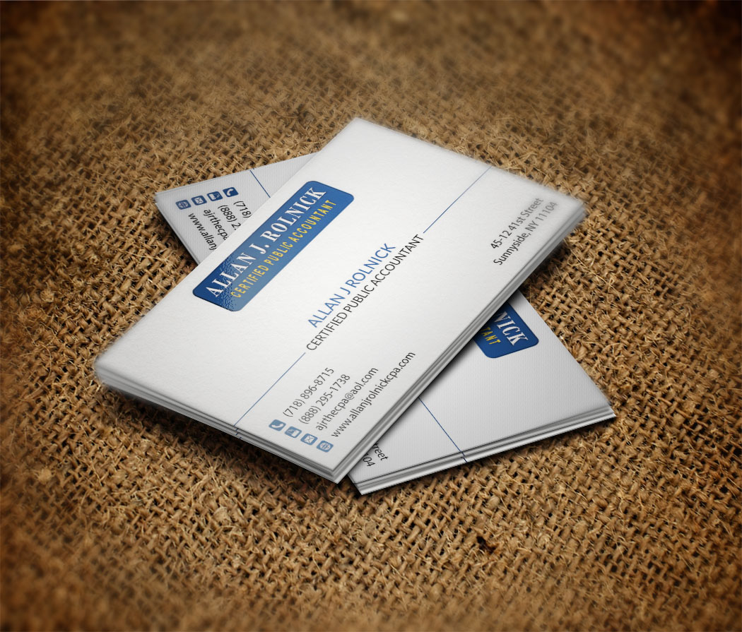 Business Card Design by zillurrahman800 for Allan J Rolnick, CPA | Design #9262275