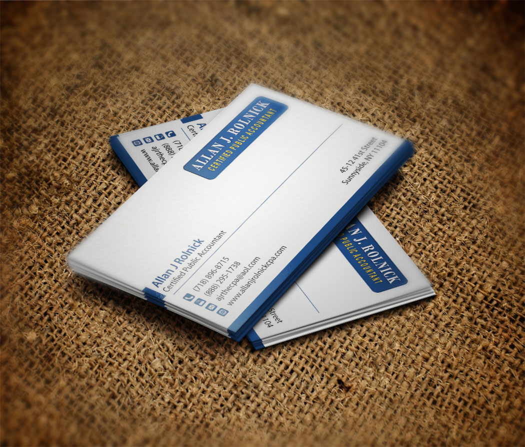 Business Card Design by zillurrahman800 for Allan J Rolnick, CPA | Design #9262278