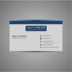 Business Card Design by Creative Pixel Boxes for Allan J Rolnick, CPA | Design: #9262364