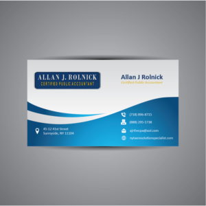 Business Card Design by Creative Pixel Boxes for Allan J Rolnick, CPA | Design: #9262366