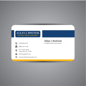Business Card Design by Creative Pixel Boxes for Allan J Rolnick, CPA | Design: #9262367