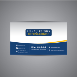 Business Card Design by Creative Pixel Boxes for Allan J Rolnick, CPA | Design: #9262374