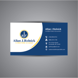 Business Card Design by Creative Pixel Boxes for Allan J Rolnick, CPA | Design: #9291237