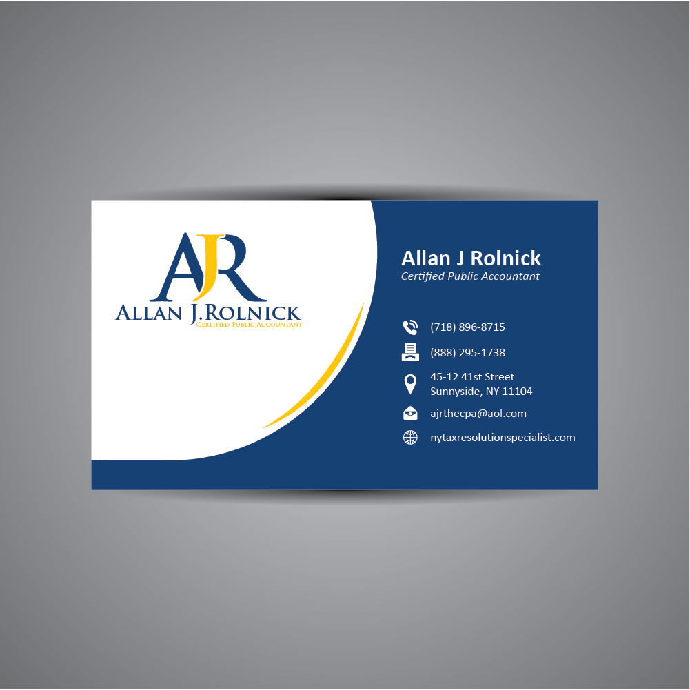 Business Card Design by Creative Pixel Boxes for Allan J Rolnick, CPA | Design: #9291239