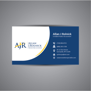 Business Card Design by Creative Pixel Boxes for Allan J Rolnick, CPA | Design: #9291240