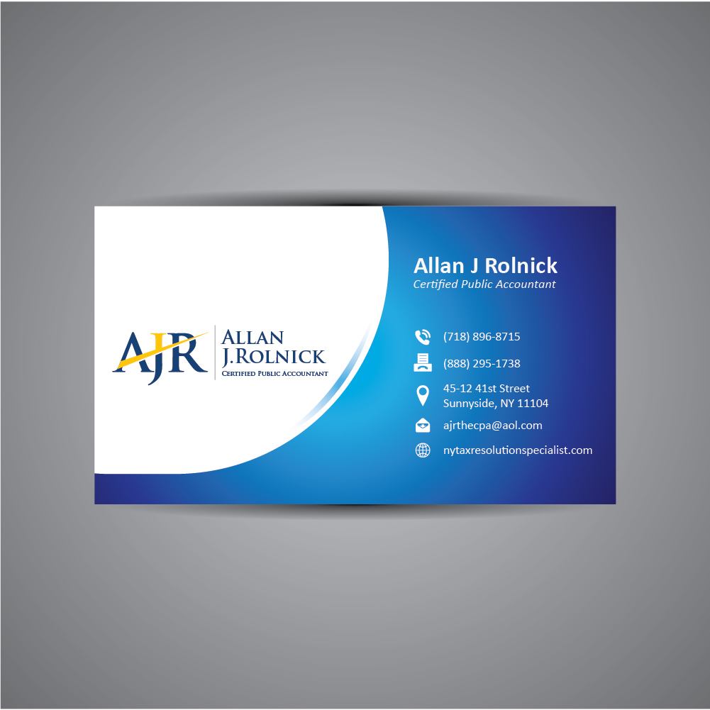 Business Card Design by Creative Pixel Boxes for Allan J Rolnick, CPA | Design #9291241