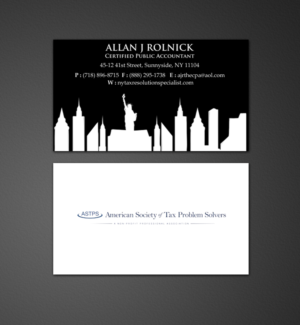 Business Card Design by chandrayaan.creative for Allan J Rolnick, CPA | Design #9268761