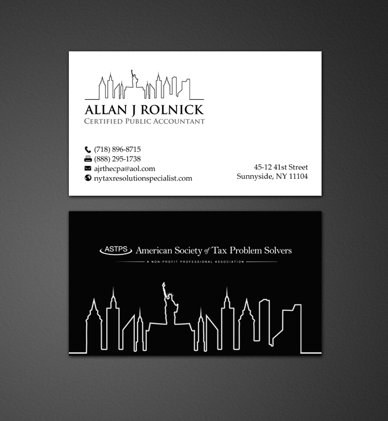 Business Card Design by chandrayaan.creative for Allan J Rolnick, CPA | Design #9268763
