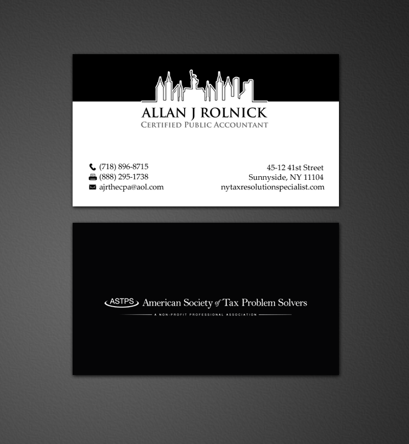 Business Card Design by chandrayaan.creative for Allan J Rolnick, CPA | Design #9268765