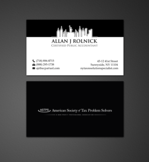 Business Card Design by chandrayaan.creative for Allan J Rolnick, CPA | Design: #9268765