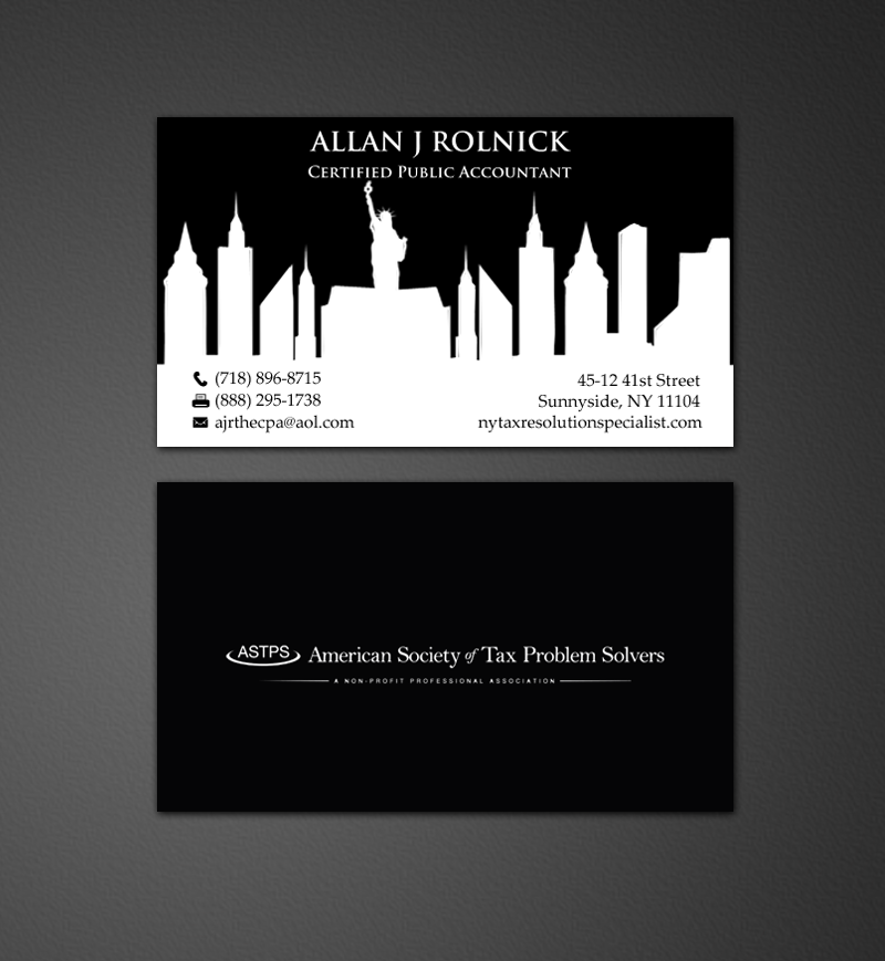 Business Card Design by chandrayaan.creative for Allan J Rolnick, CPA | Design #9268766