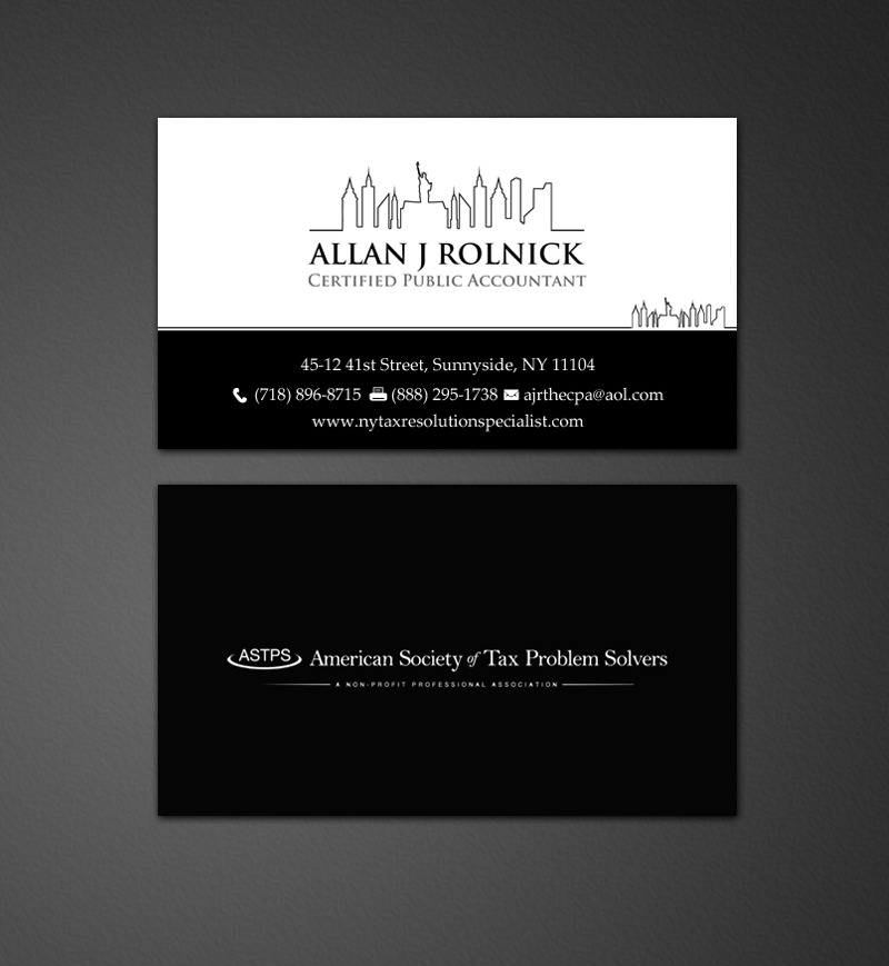 Business Card Design by chandrayaan.creative for Allan J Rolnick, CPA | Design #9268767