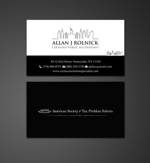 Business Card Design by chandrayaan.creative for Allan J Rolnick, CPA | Design: #9268767