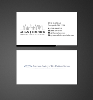 Business Card Design by chandrayaan.creative for Allan J Rolnick, CPA | Design: #9268768