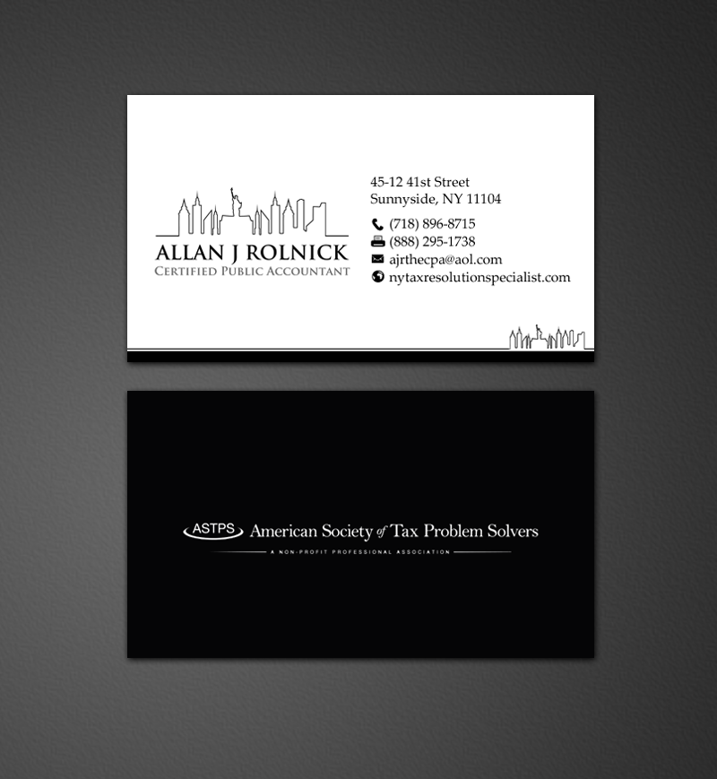 Visitenkarten-Design von chandrayaan.creative für Allan J Rolnick, CPA | Design #9268770