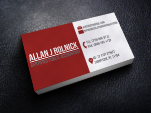 Business Card Design by ernestsegovia for Allan J Rolnick, CPA | Design: #9333774