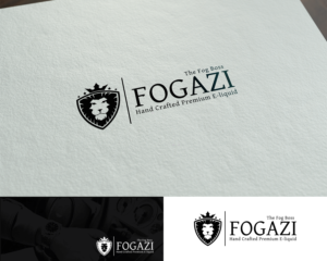 Fogazi , Hand Crafted Premium E-liquid , The Fog Boss | Logo Design by Firstception