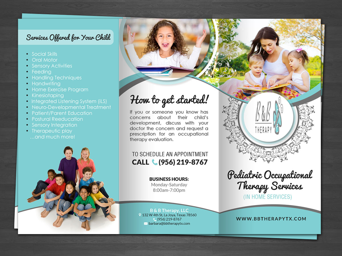 serious professional health care brochure design for a company by occupational therapy flyer