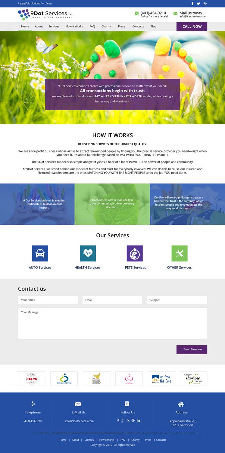 Web Design by anushka_snigdha for 9 Dot Services Inc. | Design #9289054