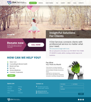 Web Design by anushka_snigdha for 9 Dot Services Inc. | Design: #9305500