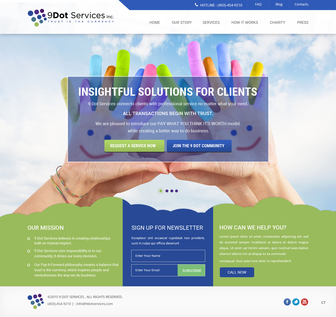 Web Design by pb for 9 Dot Services Inc. | Design #9275755